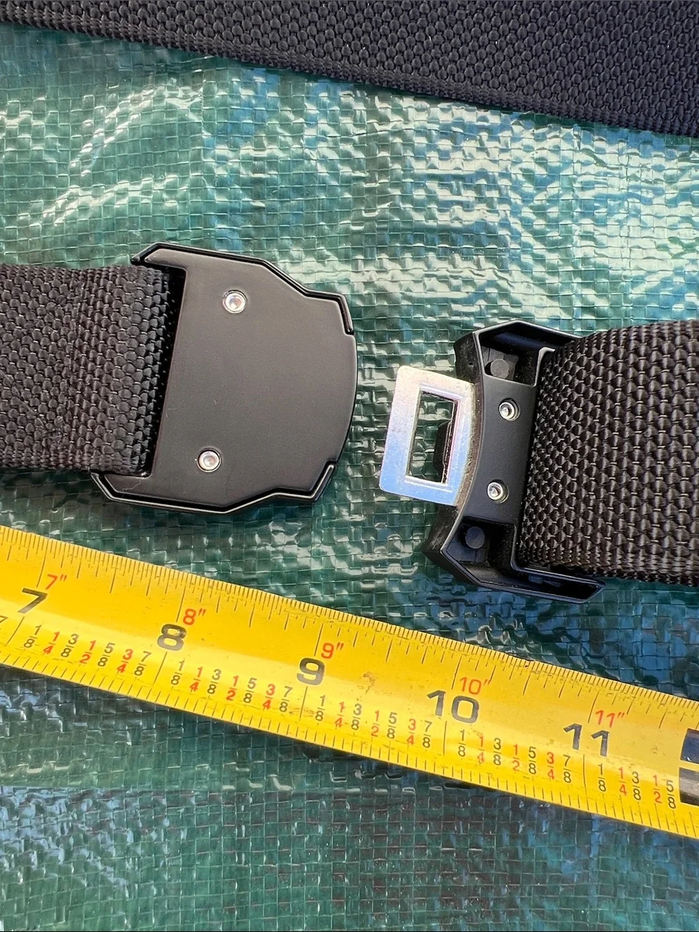 Black Tactical Web Belt with Quick-Release Buckle